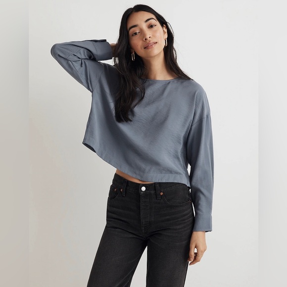 Madewell New With Tags - Relaxed Tulip-Back Top - Picture 1 of 8